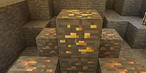 我的世界手游金矿怎么挖