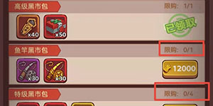 咸鱼之王江湖黑市可以买几轮